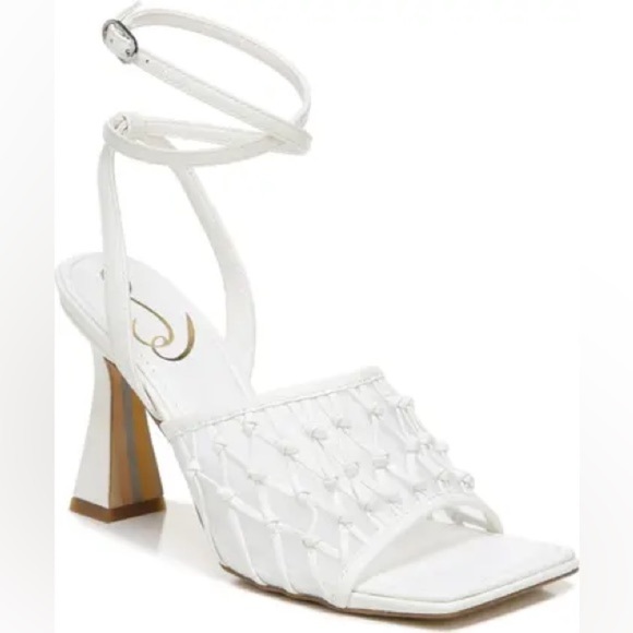 Sam Edelman Candice Sandal in Bright White womens heels size 9 - Picture 2 of 10
